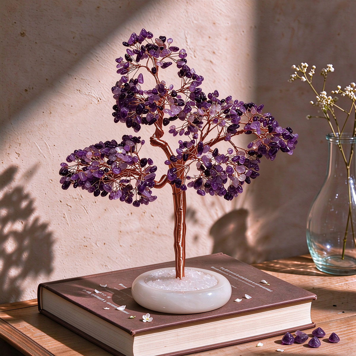 Natural Purple Crystal Tree (10")